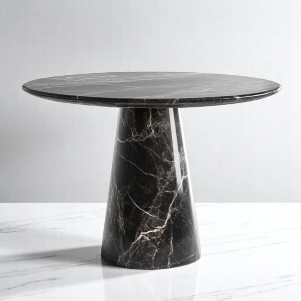 Black marble table