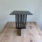 Black Geometric Side Table