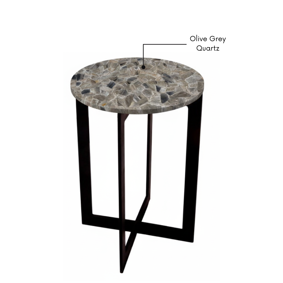 Olive Grey Quartz Olive Grey Quartz, Luxury Marble Table for Modern Homes, taksh homes