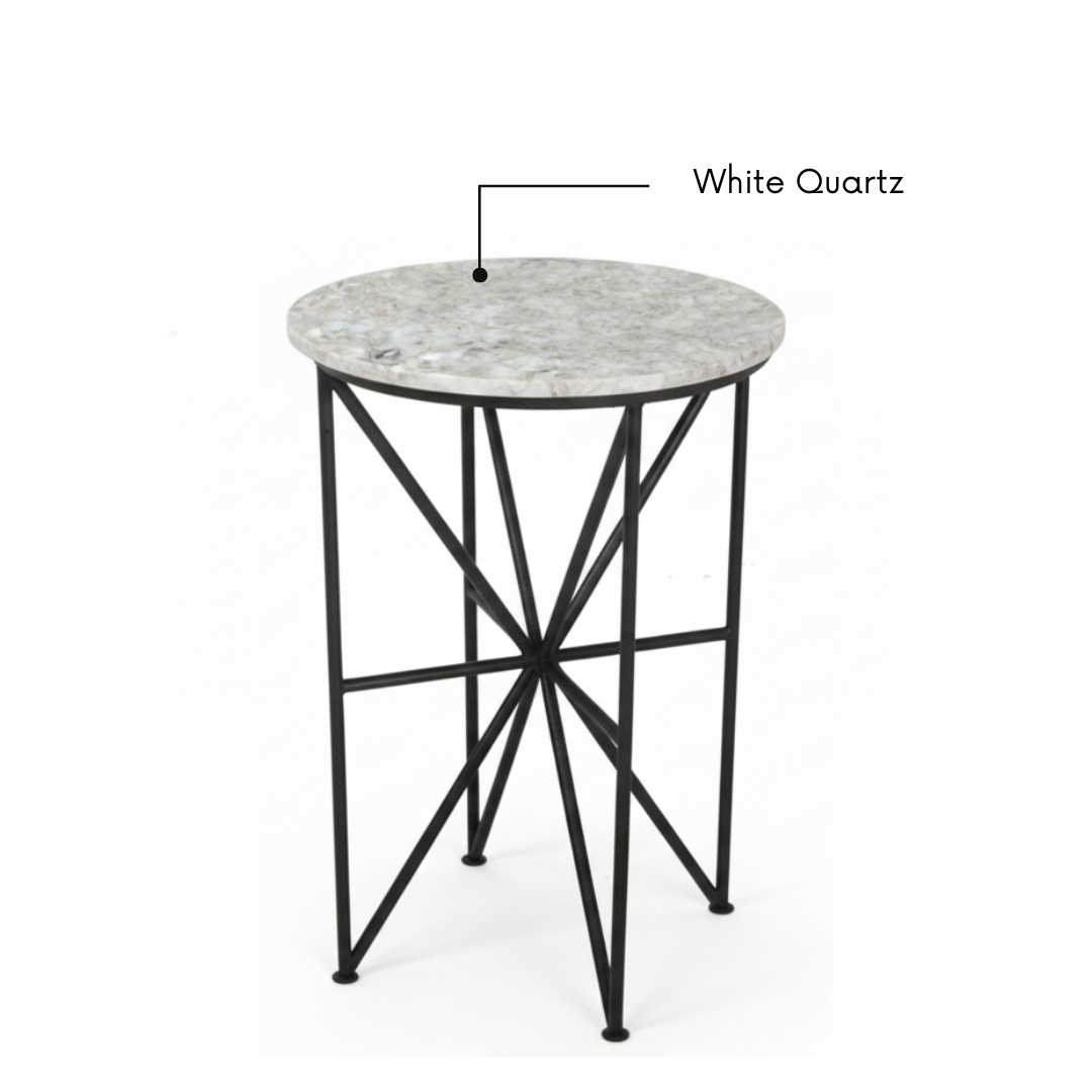 White Quartz White Quartz Stone Table - Image 1