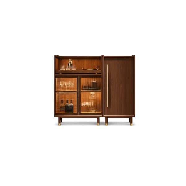 Harbor Display Bar Cabinet hand-woven cane bar cabinet (alternate variant) – Taksh Homes