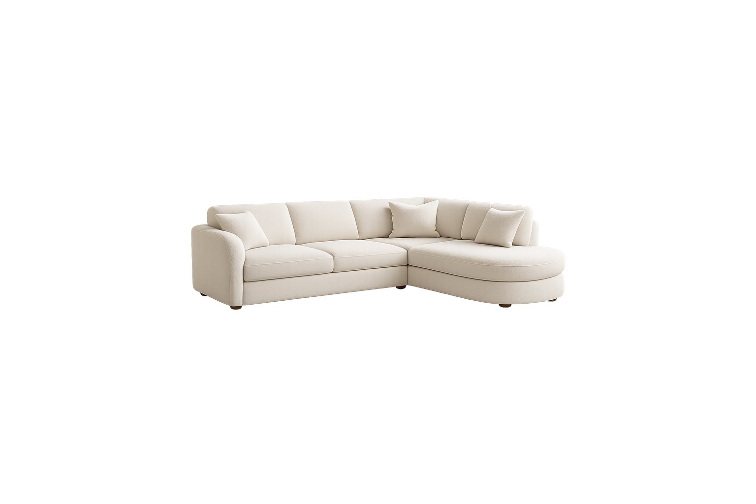 12345 Ivory Curve Sectional - Image 1