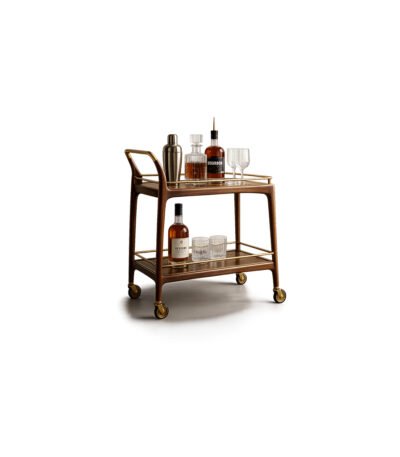 Brento Bar Cart premium fabric bar trolley – Taksh Homes