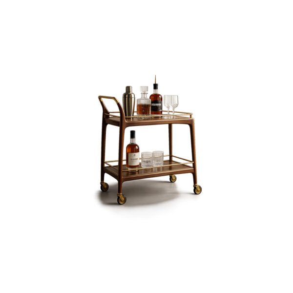 Brento Bar Cart premium fabric bar trolley – Taksh Homes