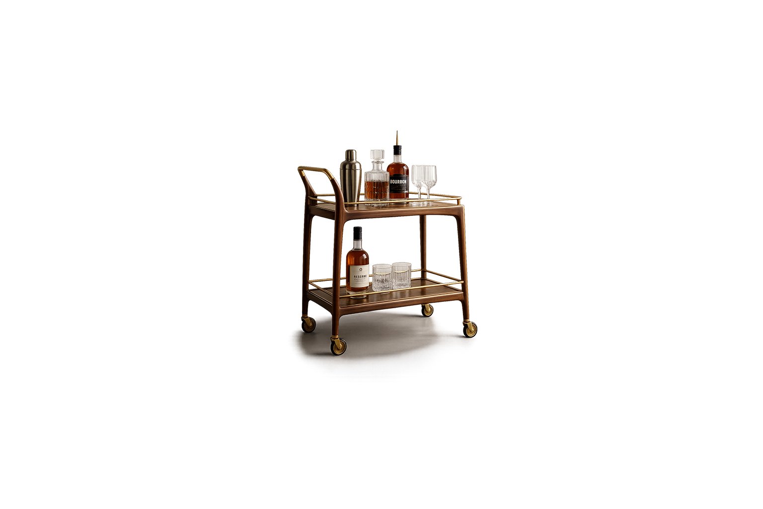 Brento Bar Cart premium fabric bar trolley – Taksh Homes Brento Bar Cart premium fabric bar trolley – Taksh Homes