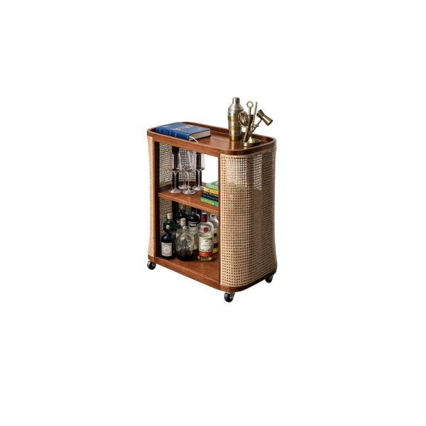 Cavaro Bar Cabinet Cart premium fabric bar trolley – Taksh Homes