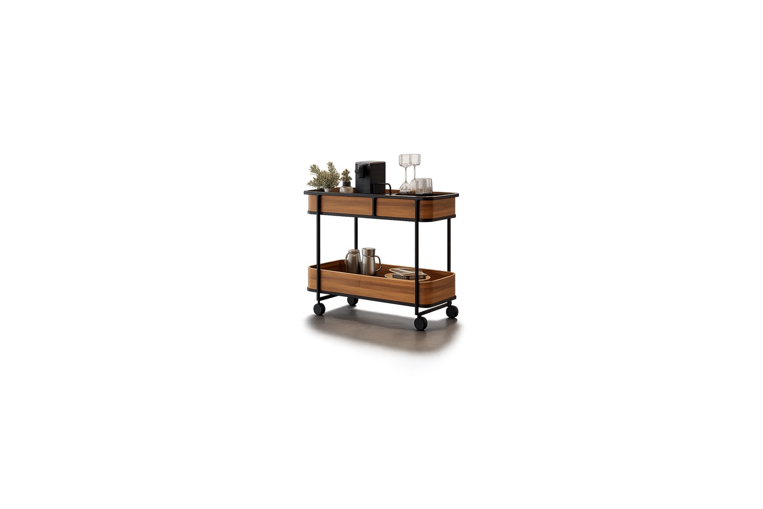 Torvia Service Cart premium fabric bar trolley – Taksh Homes Torvia Service Cart premium fabric bar trolley – Taksh Homes