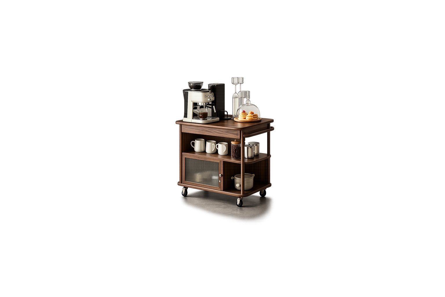 Merqlo Utility Bar Cart premium fabric bar trolley – Taksh Homes Merqlo Utility Bar Cart premium fabric bar trolley – Taksh Homes