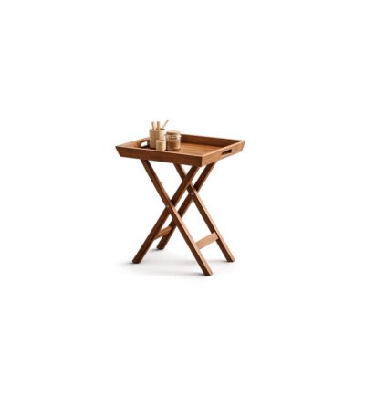 Trenza Fold Tray Stand premium fabric bar trolley – Taksh Homes