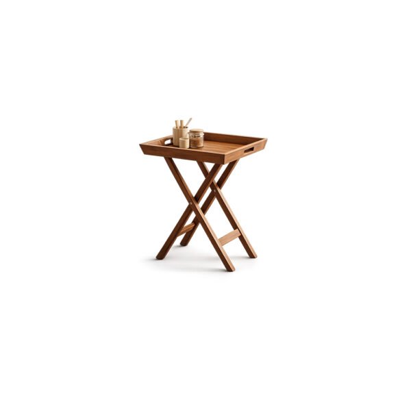 Trenza Fold Tray Stand premium fabric bar trolley – Taksh Homes