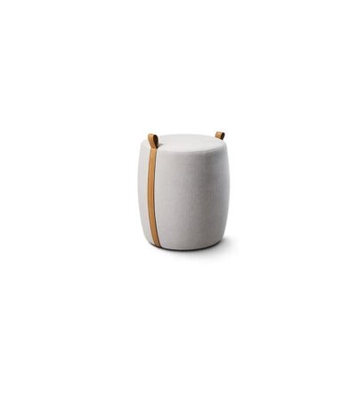Nuvia Accent Pouf premium fabric ottoman – Taksh Homes