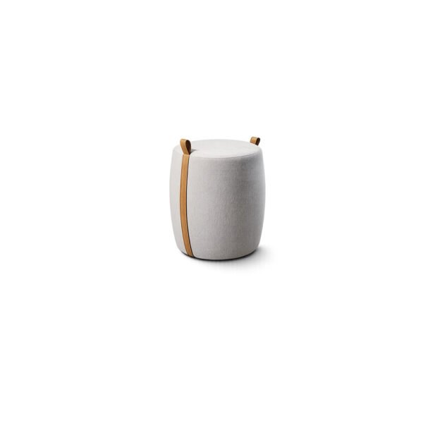Nuvia Accent Pouf premium fabric ottoman – Taksh Homes
