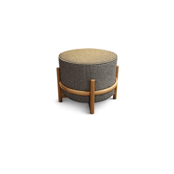 Ravik Woven Ottoman woven texture ottoman – Taksh Homes