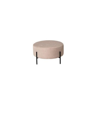 Zolyn Round Ottoman premium fabric ottoman – Taksh Homes