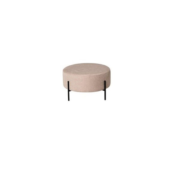 Zolyn Round Ottoman premium fabric ottoman – Taksh Homes