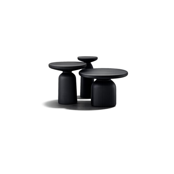 Obsidian Nest Tables deep black side table – Taksh Homes