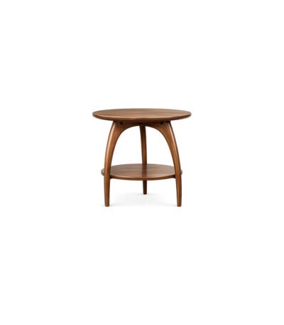 Walnut Halo Table walnut wood side table – Taksh Homes