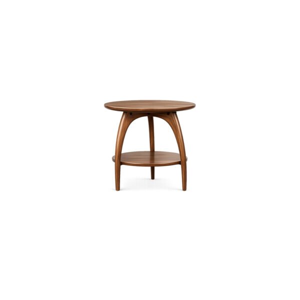 Walnut Halo Table walnut wood side table – Taksh Homes