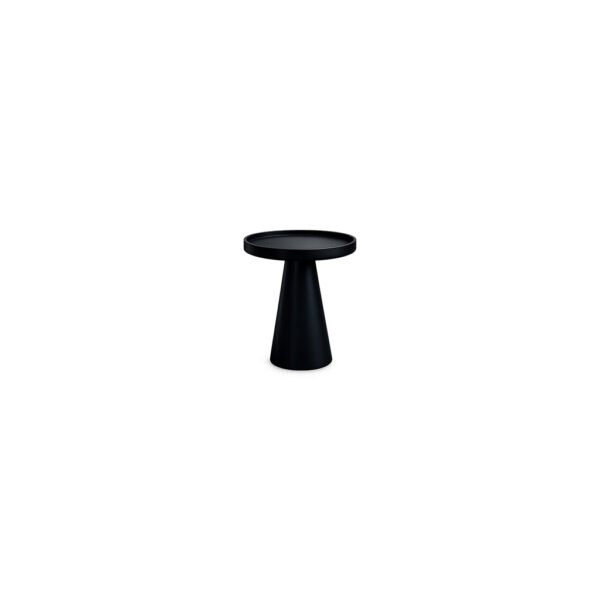 Midnight Cone Table deep black side table – Taksh Homes