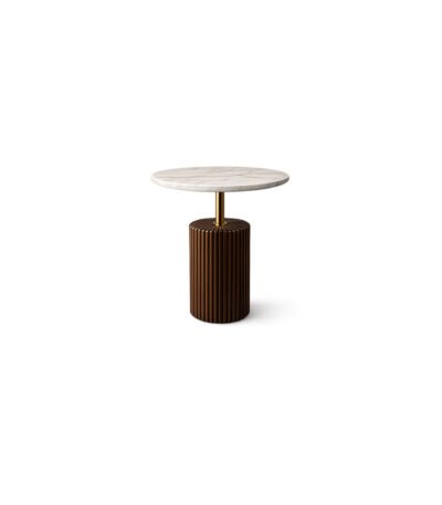 Fluted Column Side Table fluted-panel side table – Taksh Homes
