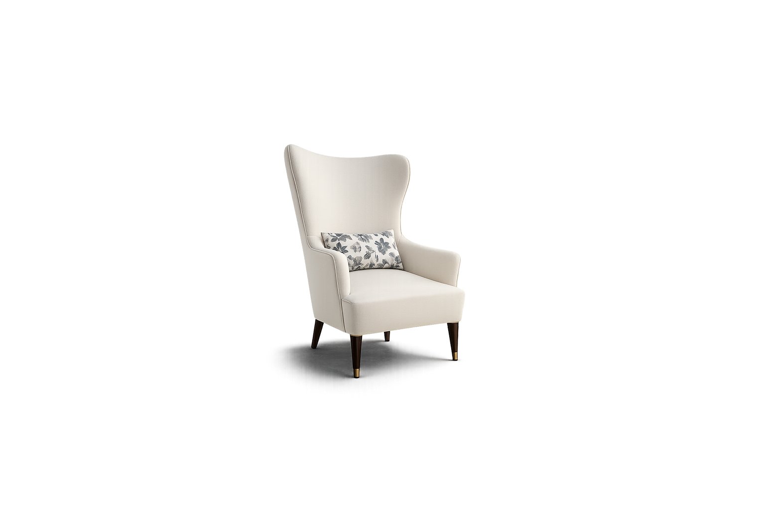 Aurelia Wing Chair premium fabric high-back chair – Taksh Homes Aurelia Wing Chair premium fabric high-back chair – Taksh Homes