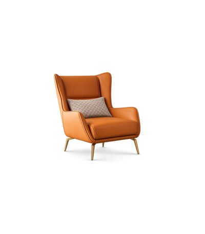 Noir Arc Wing Chair deep black high-back chair – Taksh Homes