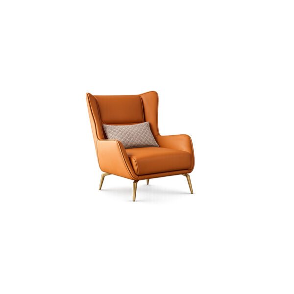 Noir Arc Wing Chair deep black high-back chair – Taksh Homes