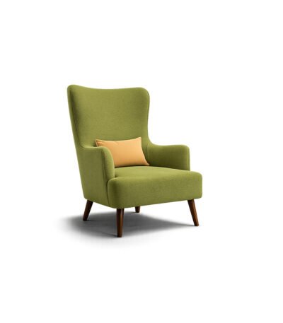 Verona Wing Chair premium fabric high-back chair – Taksh Homes