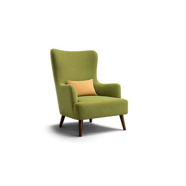 Verona Wing Chair premium fabric high-back chair – Taksh Homes