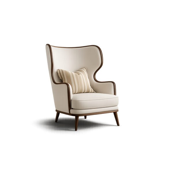 Elysian Dining Chair premium fabric high-back chair – Taksh Homes
