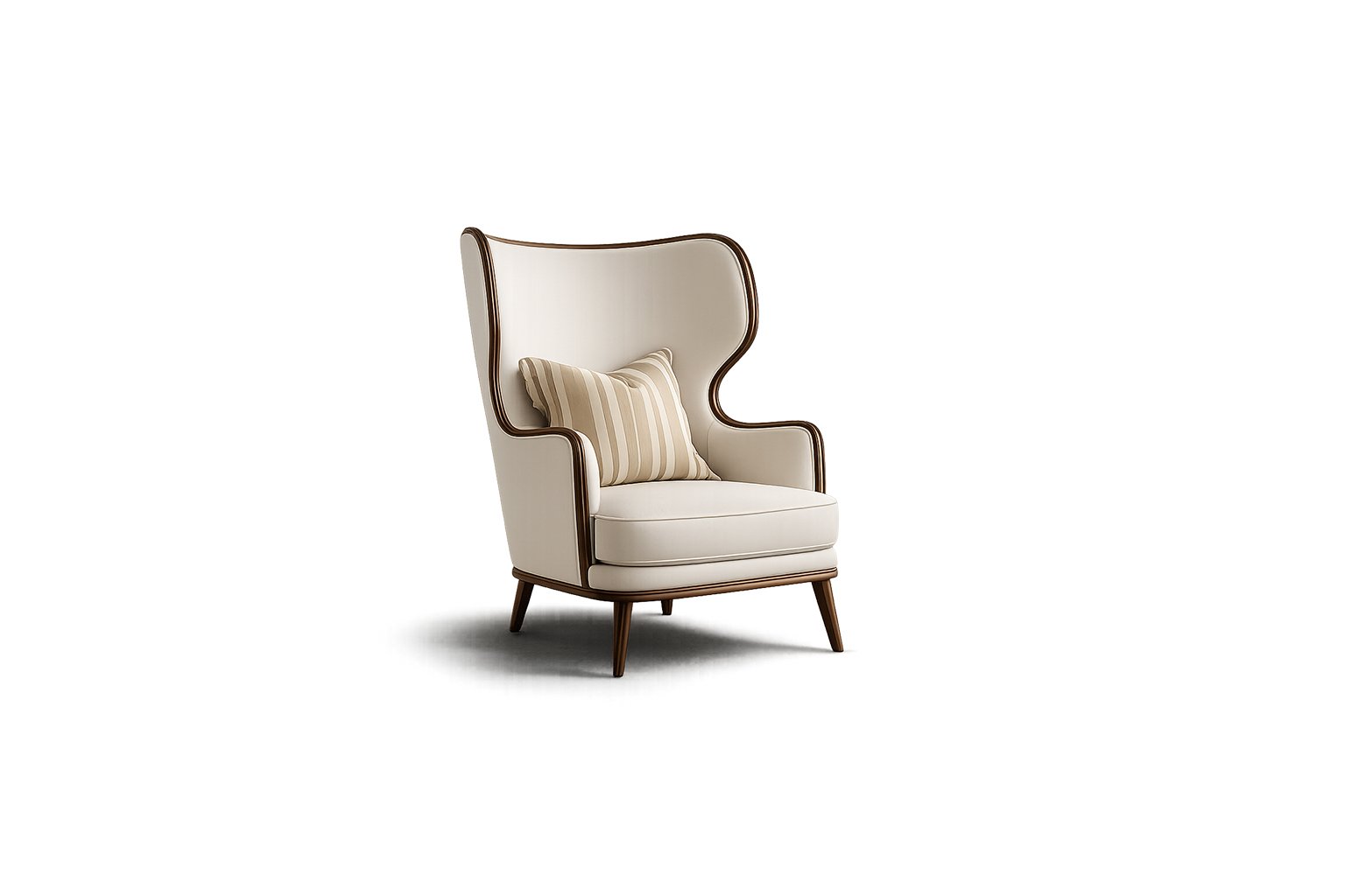 Elysian Dining Chair premium fabric high-back chair – Taksh Homes Elysian Dining Chair premium fabric high-back chair – Taksh Homes