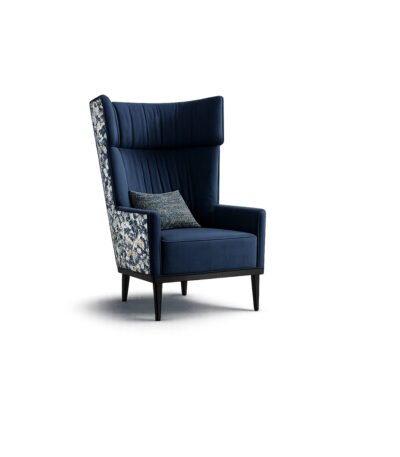 Sienna Cane Lounge Chair hand-woven cane high-back chair – Taksh Homes