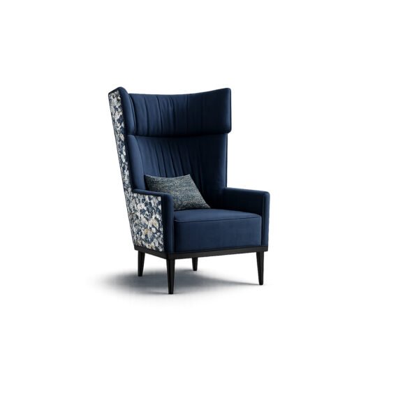 Sienna Cane Lounge Chair hand-woven cane high-back chair – Taksh Homes