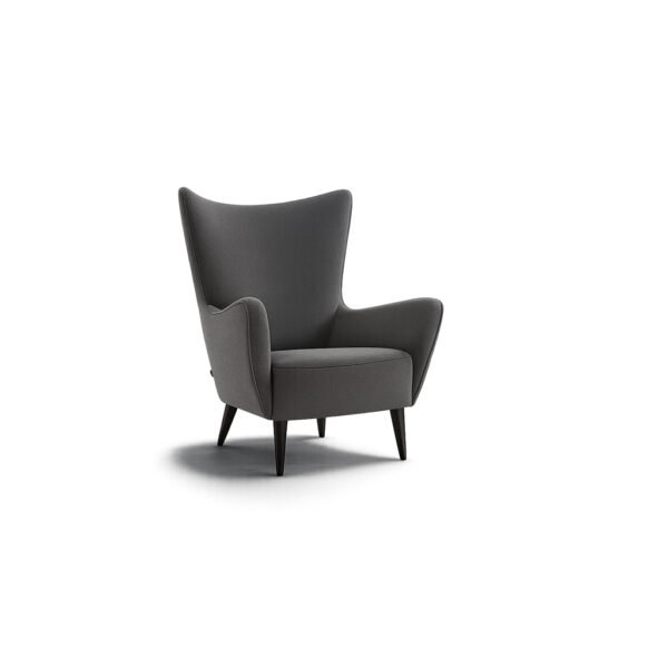 Arco Accent Chair premium fabric high-back chair – Taksh Homes
