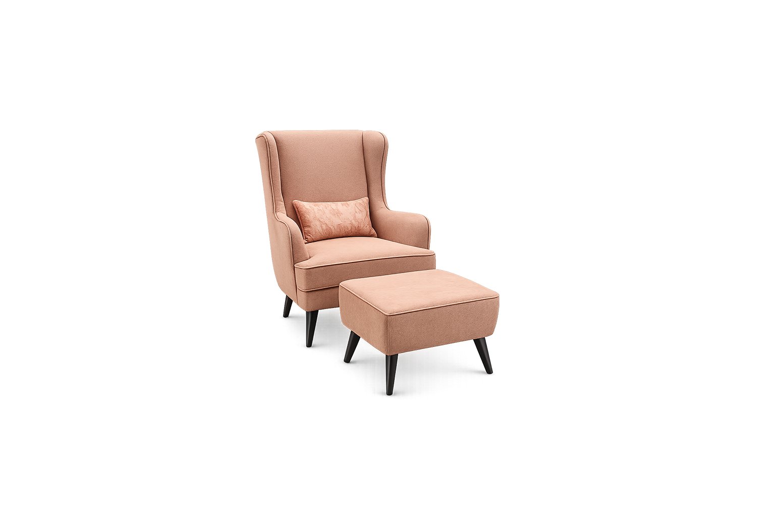 Solace Lounge Chair | Premium fabric High-back chair – Taksh Homes Solace Lounge Chair premium fabric high-back chair – Taksh Homes