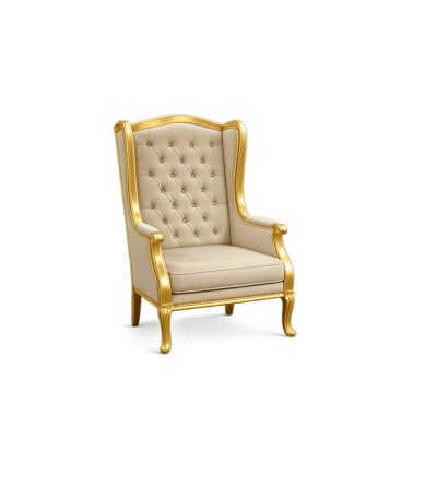 Aurelia Regal Wing Chair premium fabric high-back chair – Taksh Homes