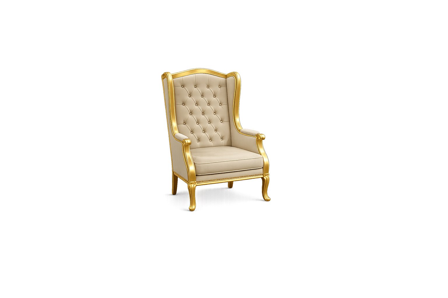 Aurelia Regal Wing Chair premium fabric high-back chair – Taksh Homes Aurelia Regal Wing Chair premium fabric high-back chair – Taksh Homes