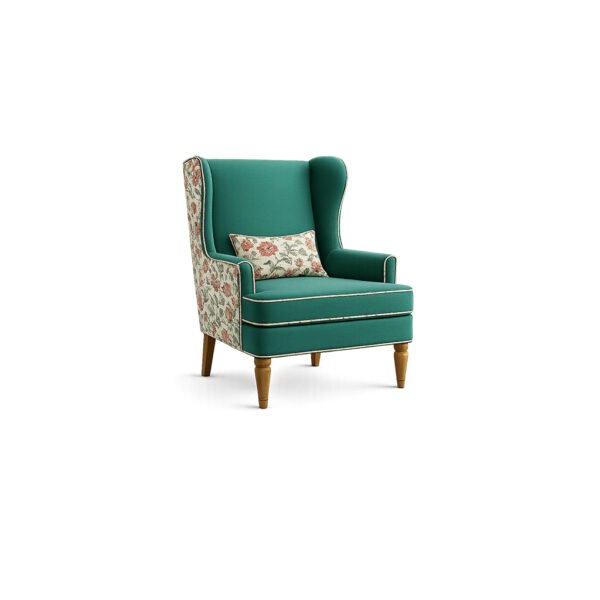 Noir Verde Wing Chair deep black high-back chair – Taksh Homes