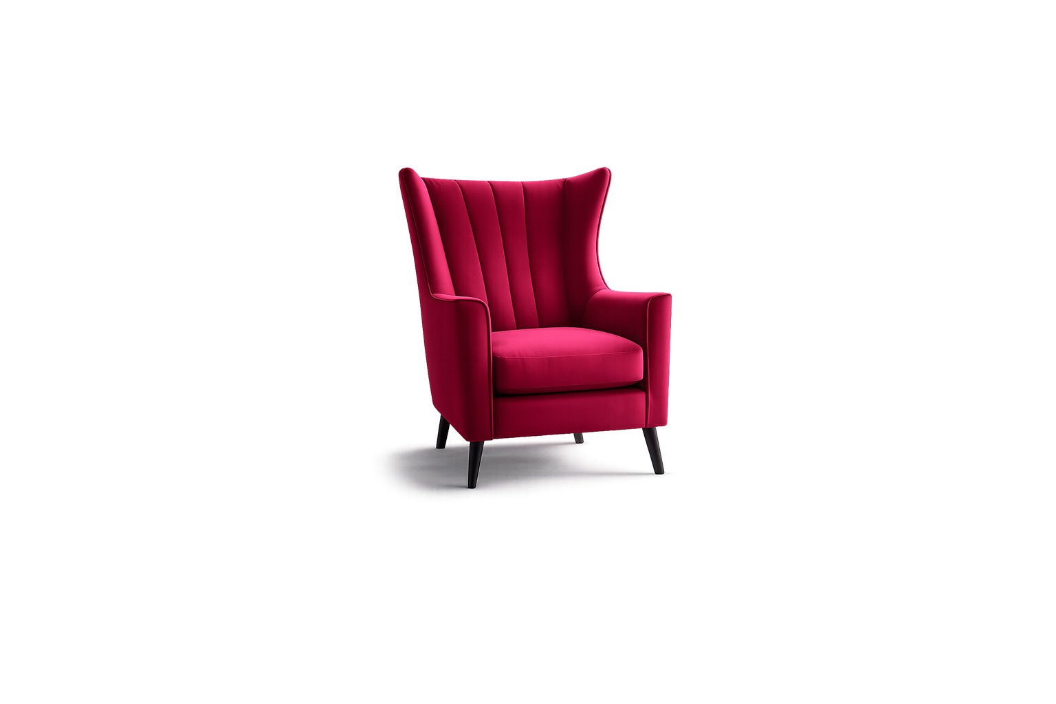 Elysian Plush Wing Chair plush velvet high-back chair – Taksh Homes Elysian Plush Wing Chair plush velvet high-back chair – Taksh Homes
