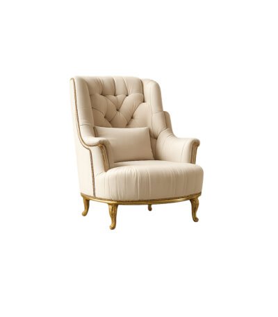 Arco Classic Wing Chair premium fabric high-back chair – Taksh Homes