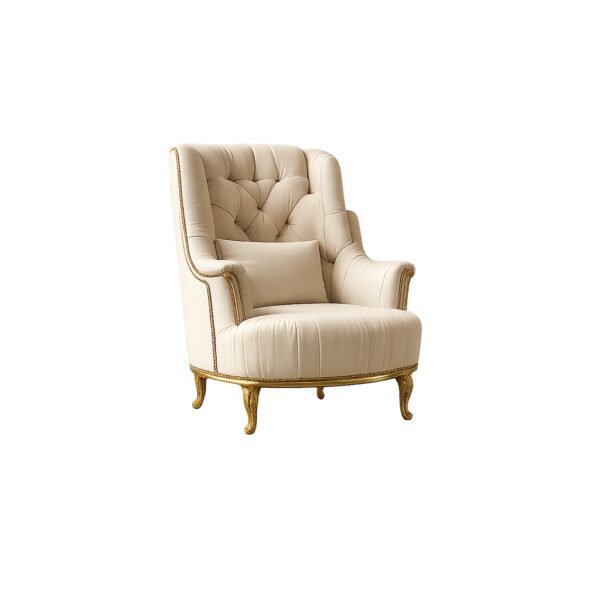 Arco Classic Wing Chair premium fabric high-back chair – Taksh Homes