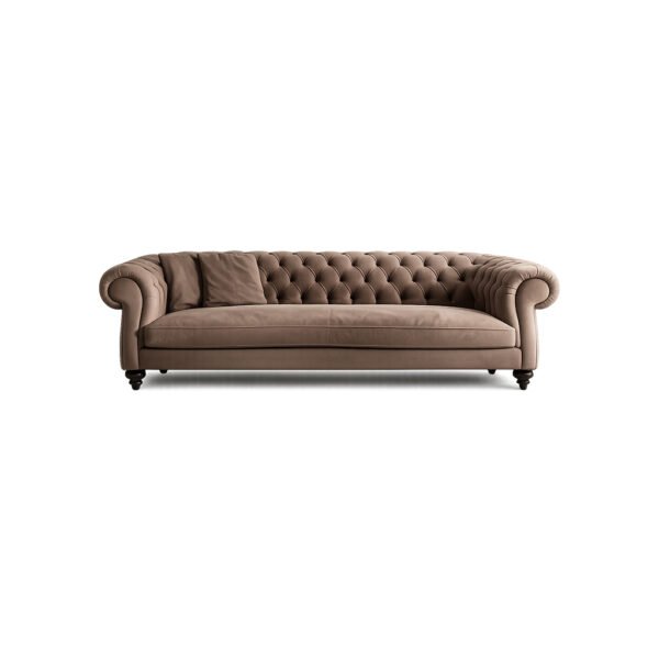 Mocha Chester Sofa premium fabric sofa – Taksh Homes