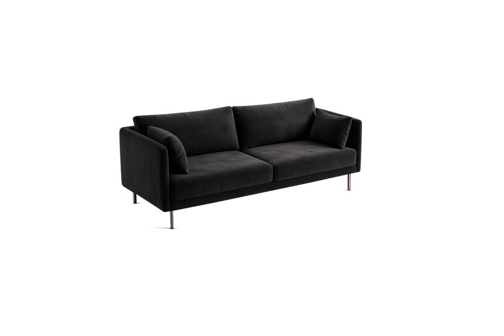Obsidian Sofa deep black sofa – Taksh Homes