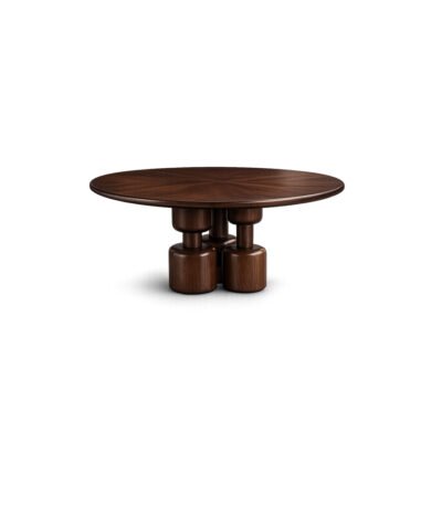 Axis Round Coffee Table premium fabric centre table – Taksh Homes