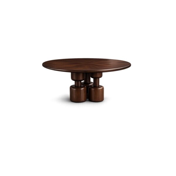 Axis Round Coffee Table premium fabric centre table – Taksh Homes