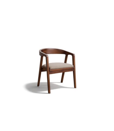 Walnut Pebble Chair walnut wood chair – Taksh Homes
