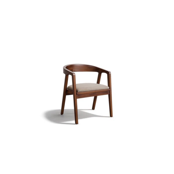 Walnut Pebble Chair walnut wood chair – Taksh Homes