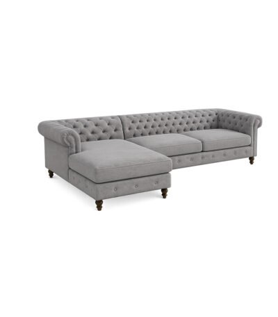 Ash Chester Corner Sofa ash-grey sofa – Taksh Homes