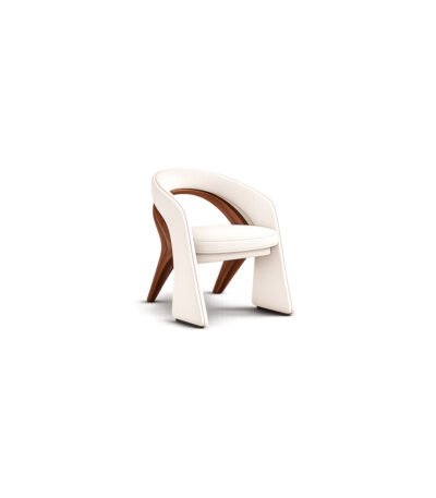 Aura Curve Chair premium fabric chair (alternate variant) – Taksh Homes