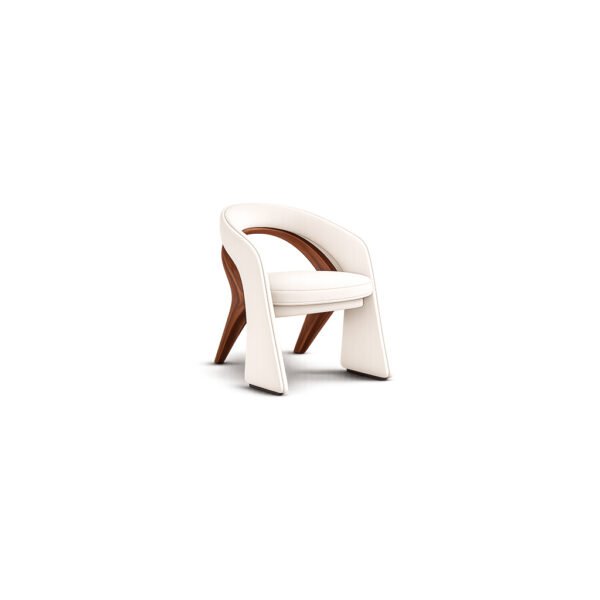 Aura Curve Chair premium fabric chair (alternate variant) – Taksh Homes